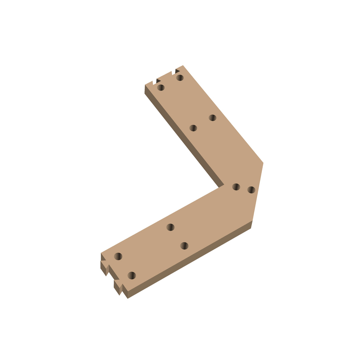 Square Corner 45 Cribbage Puzzle Piece