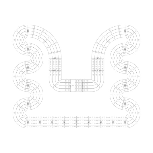 9b Cribbage Board Pattern / Template
