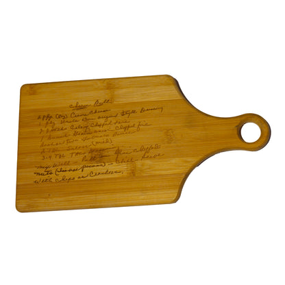 Recipe Engraved on Cutting Board