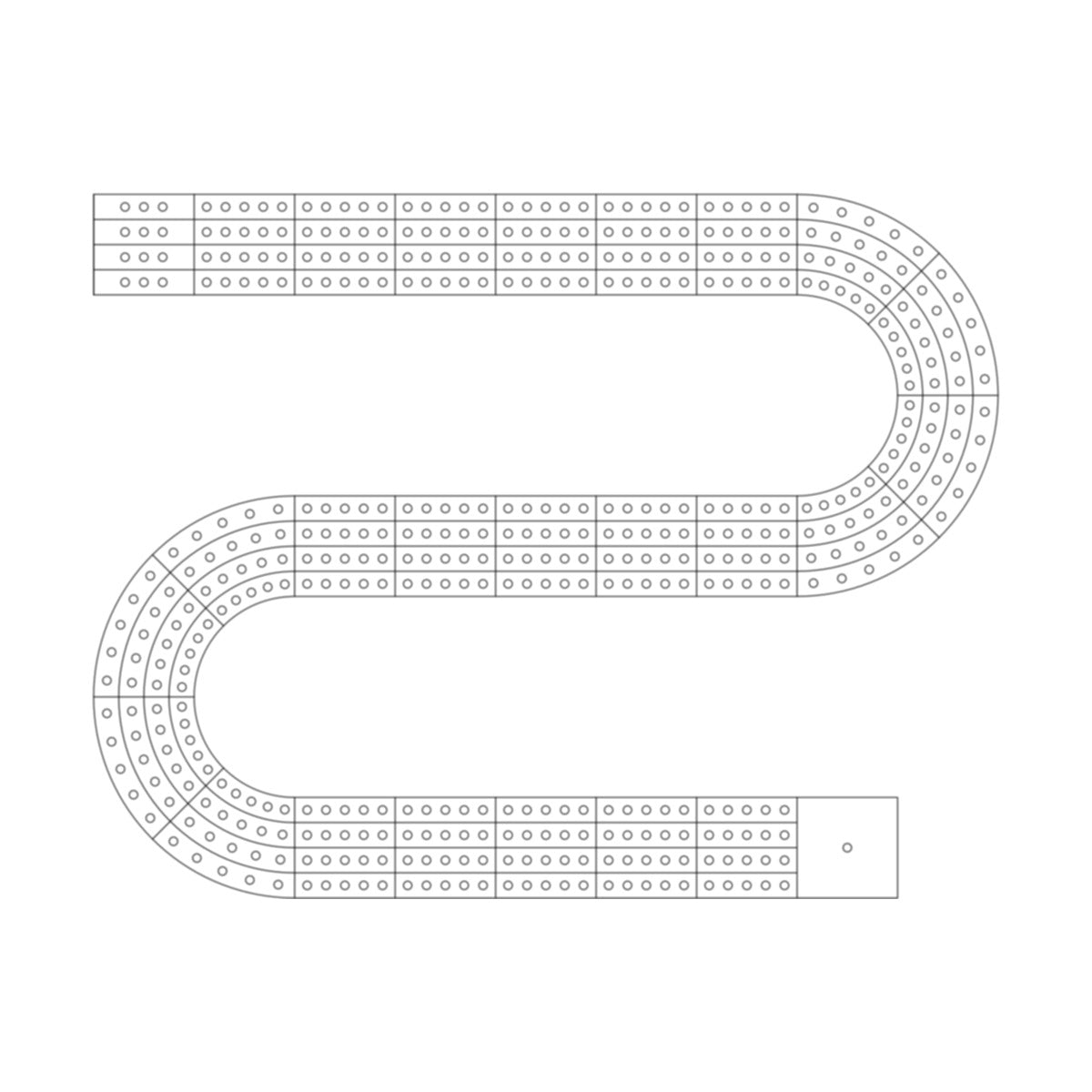 16 Cribbage Board Pattern / Template