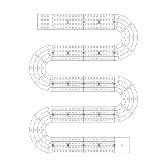 Twist Mini Cribbage Board Pattern / Template