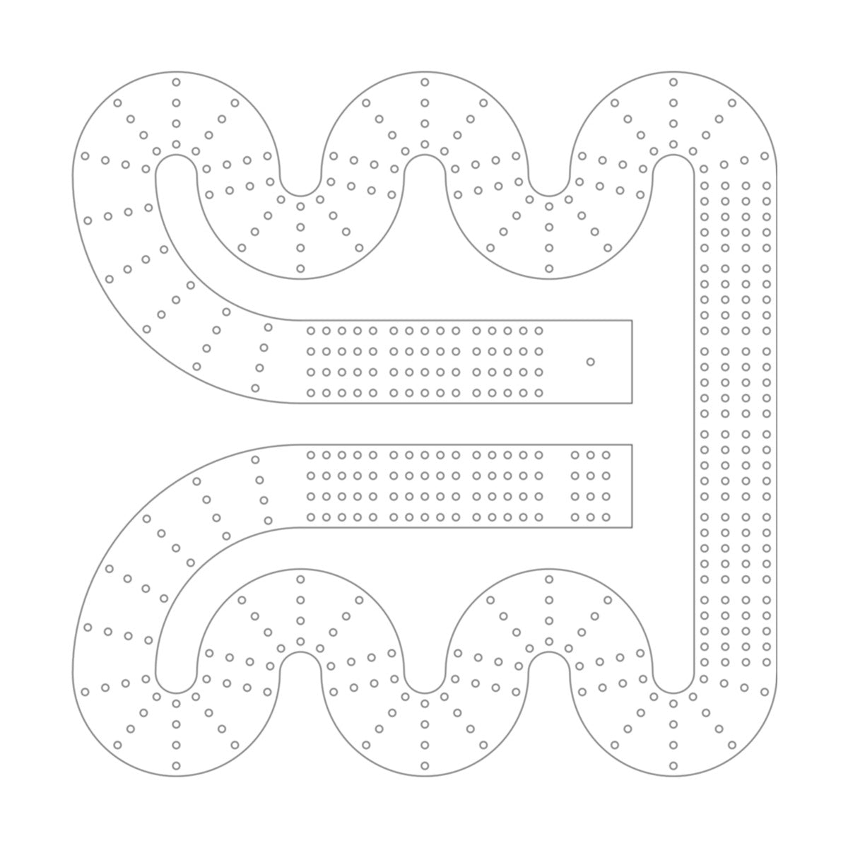 9 Cribbage Board Pattern / Template