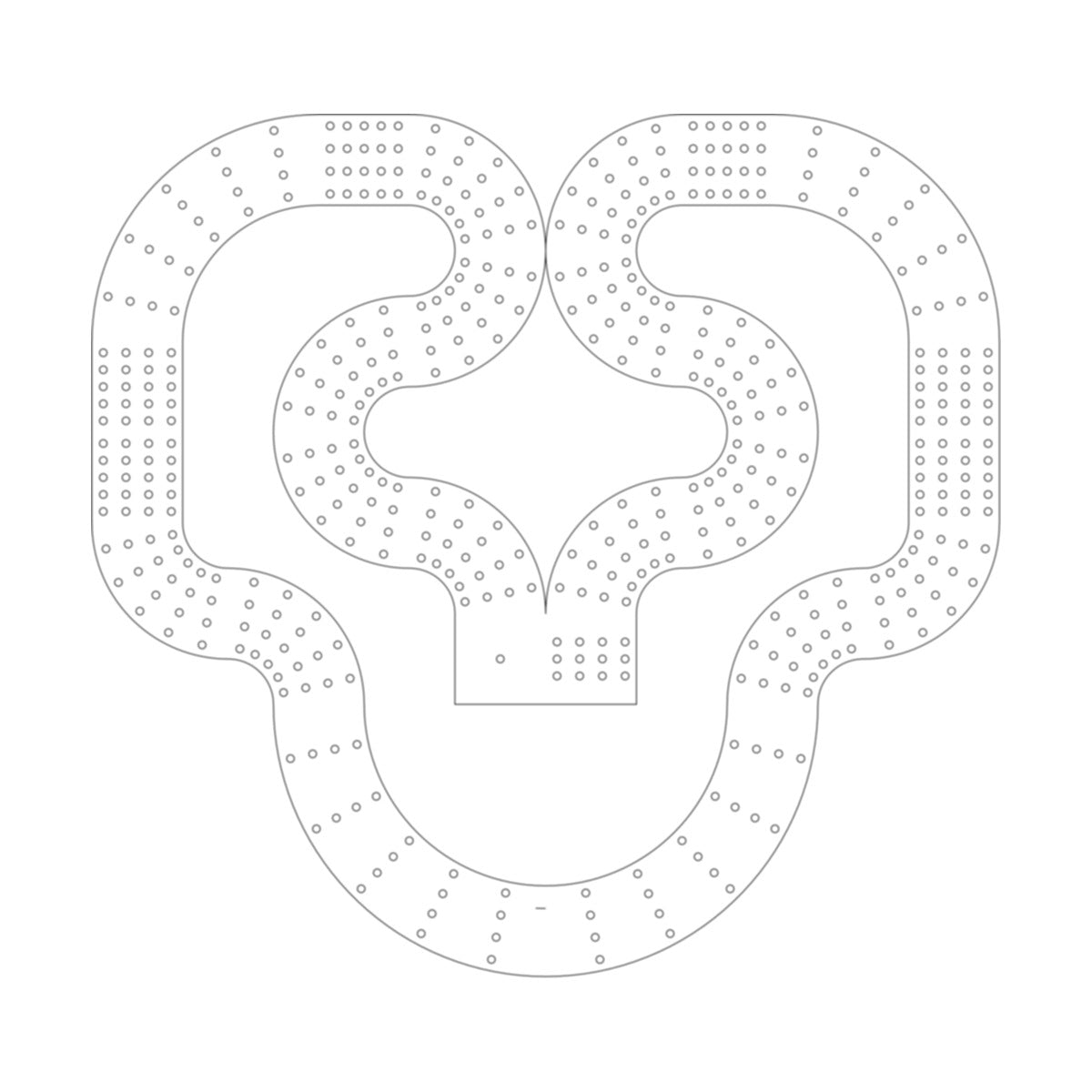 circle-e Cribbage Board Pattern / Template
