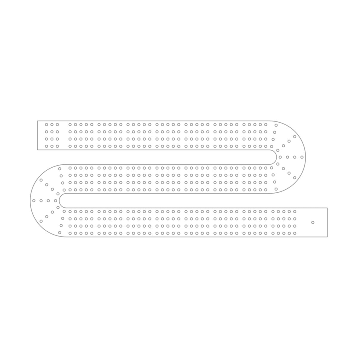 Compact Raceway Cribbage Board Pattern / Template