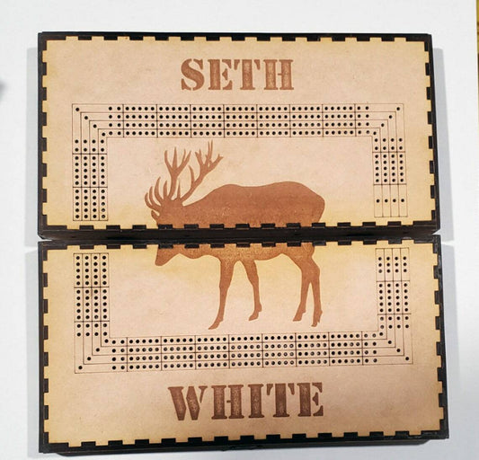 Personalized Folding Cribbage Board Box