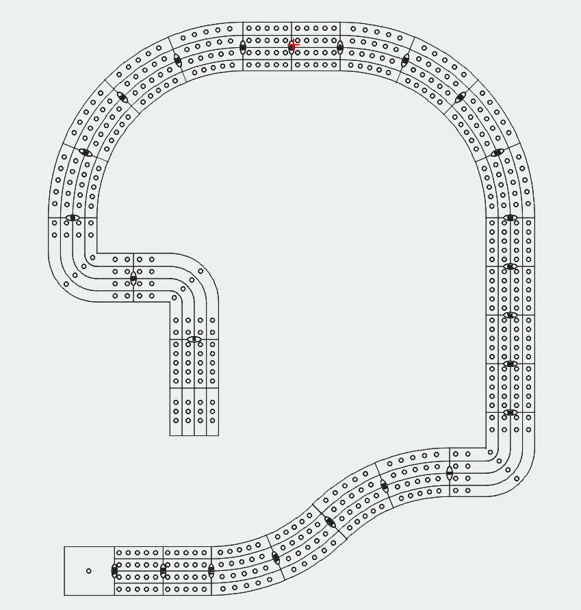 Football Helmet Cribbage Board Pattern / Template