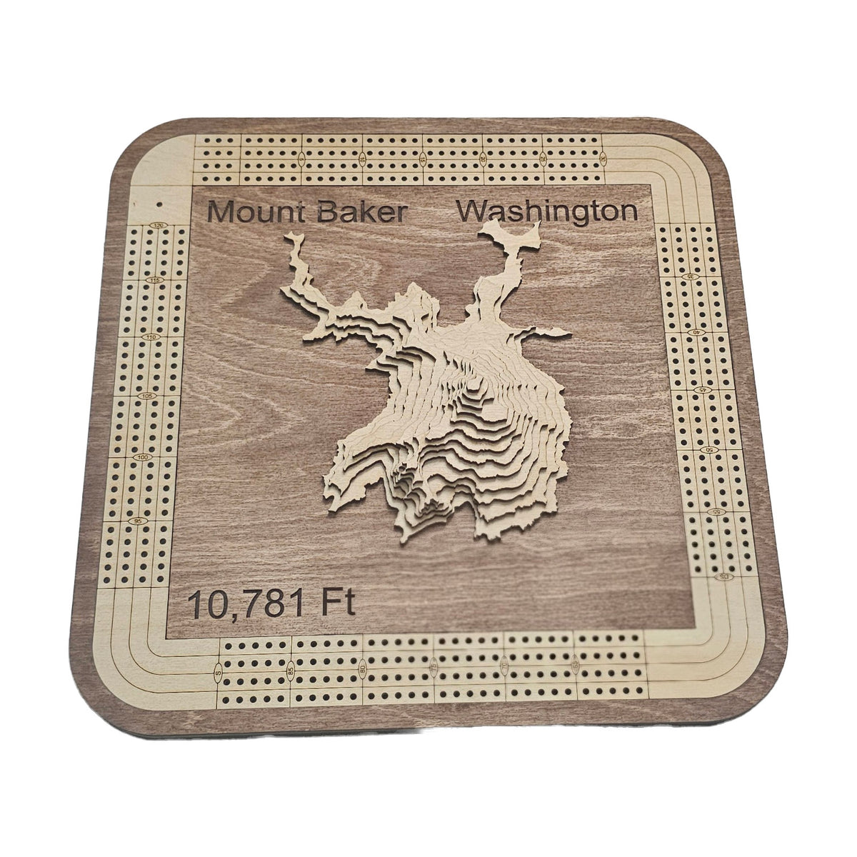 Mount Baker 4 Lane Cribbage Board
